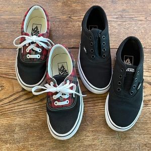 Vans. 2 pairs size 5 women’s (3.5 men’s). Great used condition.